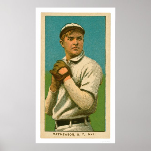 Póster Béisbol Christy Mathewson 1909 (Frente)