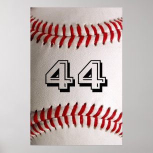 Póster Béisbol con número de Personalizable