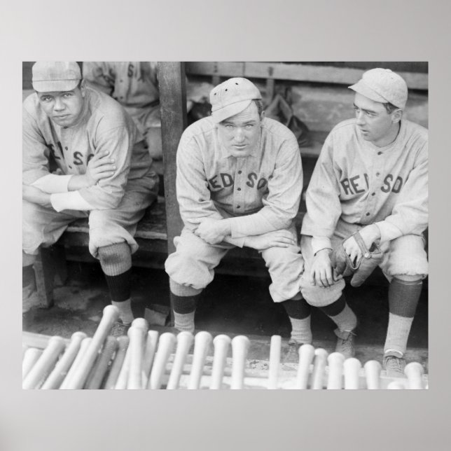 Póster Béisbol de Boston en 1916 (Frente)