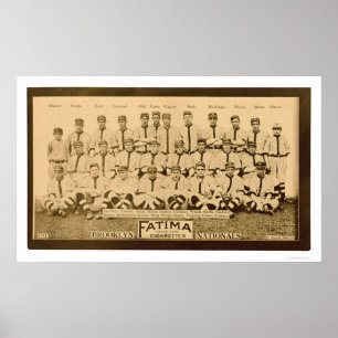 Póster Béisbol de Brooklyn Dodgers 1913