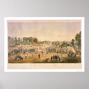 Póster Béisbol de la Guerra Civil 1863