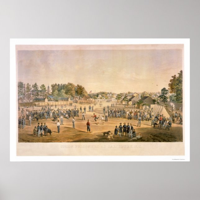 Póster Béisbol de la Guerra Civil 1863 (Frente)