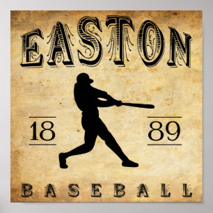 Póster Béisbol de Nueva Jersey en 1889