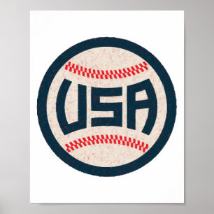 Póster Béisbol del Equipo USA
