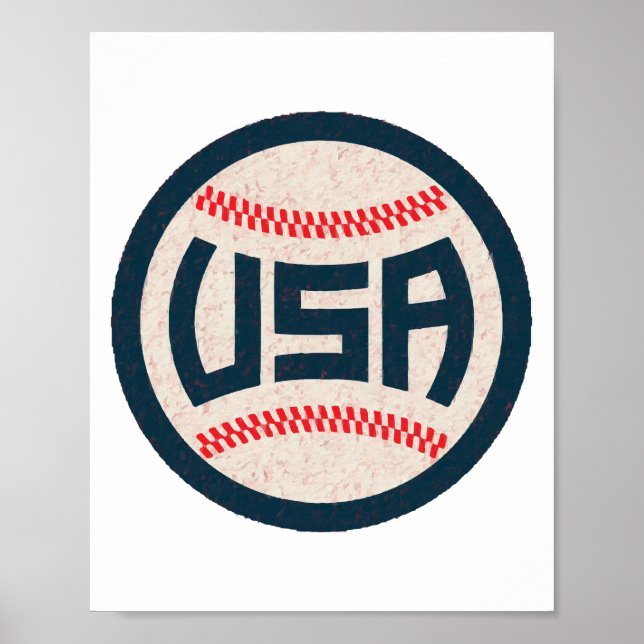 Póster Béisbol del Equipo USA (Frente)