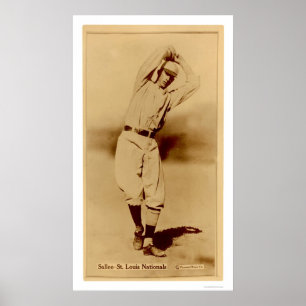 Póster Béisbol delgado 1914 de los cardenales de Sallee