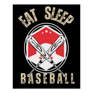 Póster Béisbol divertido jugador de béisbol de Epidemia S