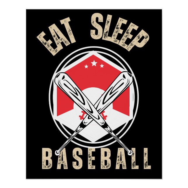 Póster Béisbol divertido jugador de béisbol de Epidemia S (Anverso)