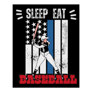 Póster Béisbol divertido jugador de béisbol de Epidemia S