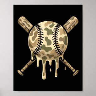 Póster Beisbol Drip Camo Bats Boys Sports Guay