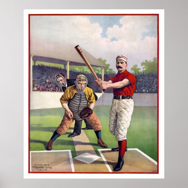 PÓSTER BÉISBOL EN EL HOGAR EN 1895 (Frente)