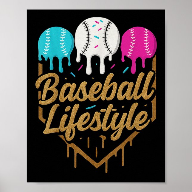 Póster Béisbol Estilo de vida 101 Apósito de béisbol juve (Frente)