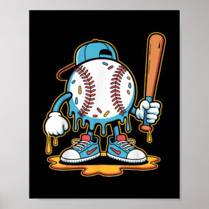 Póster Béisbol Estilo de vida 101 Tee Jóvenes Béisbol Béi