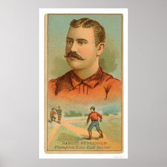 Póster Béisbol Hardie Henderson 1888 (Frente)