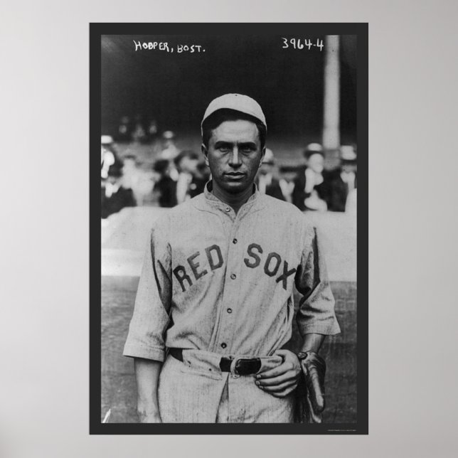 Póster Béisbol Harry Hooper Red Sox 1914 (Frente)