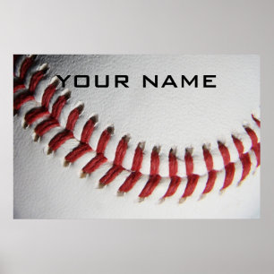 Póster Béisbol Inspirador Añadir su nombre