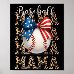 Póster Béisbol Mama Game Day Béisbol Estados Unidos 4 De 