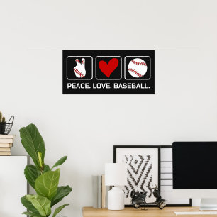 Póster Béisbol personalizado de texto y color