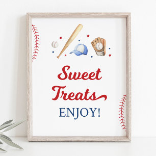 Póster Beisbol Rookie Sweet Trate el Rótulo de cumpleaños