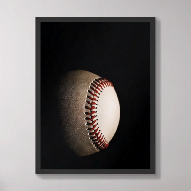 Póster Béisbol Texturizado Oscuro Minimalista (Subido por el creador)