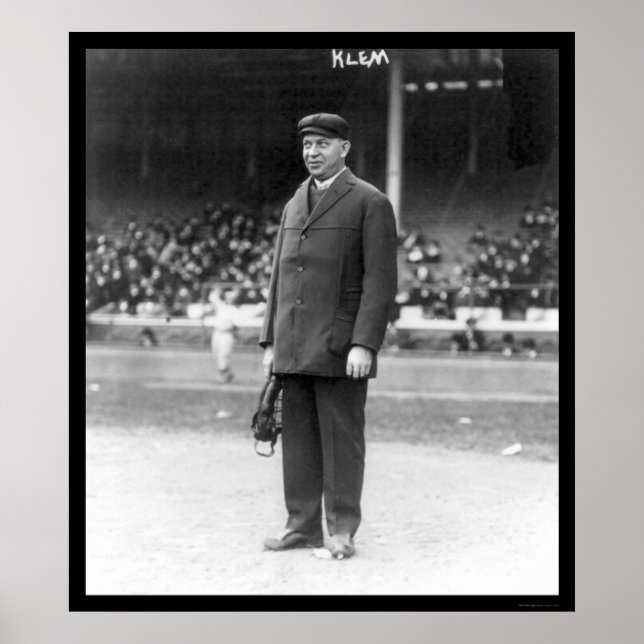 Póster Béisbol Umpire Bill Klem 1914 (Frente)