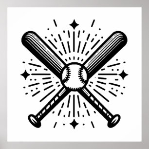 Póster béisbol vintage