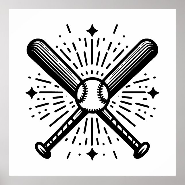 Póster béisbol vintage (Frente)