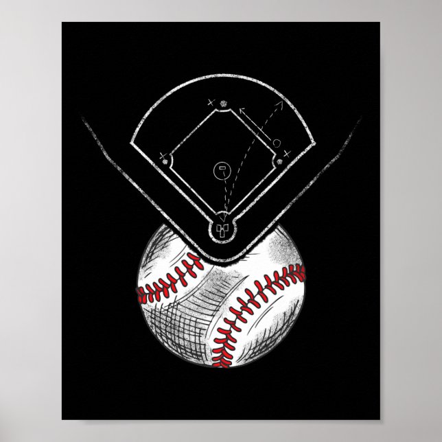 Póster Béisbol vintage (Frente)