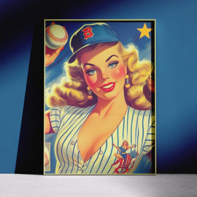 Póster Béisbol vintage pin-up (Subido por el creador)