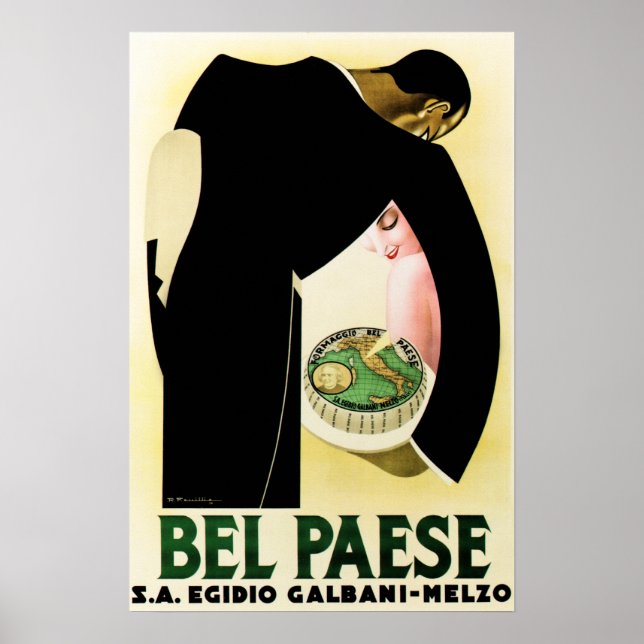 Póster BEL PAESE FORMAGGIO Anuncio de comida italiana de  (Frente)