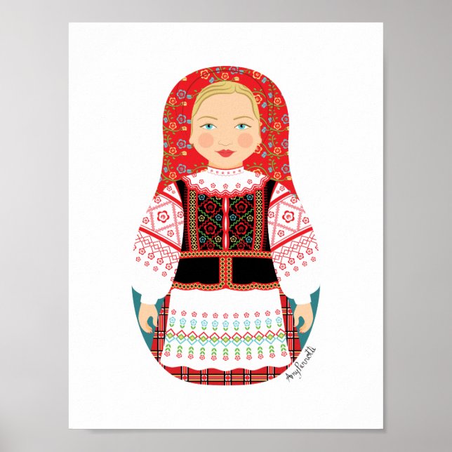 Póster Belarusian Matryoshka Poster (Frente)