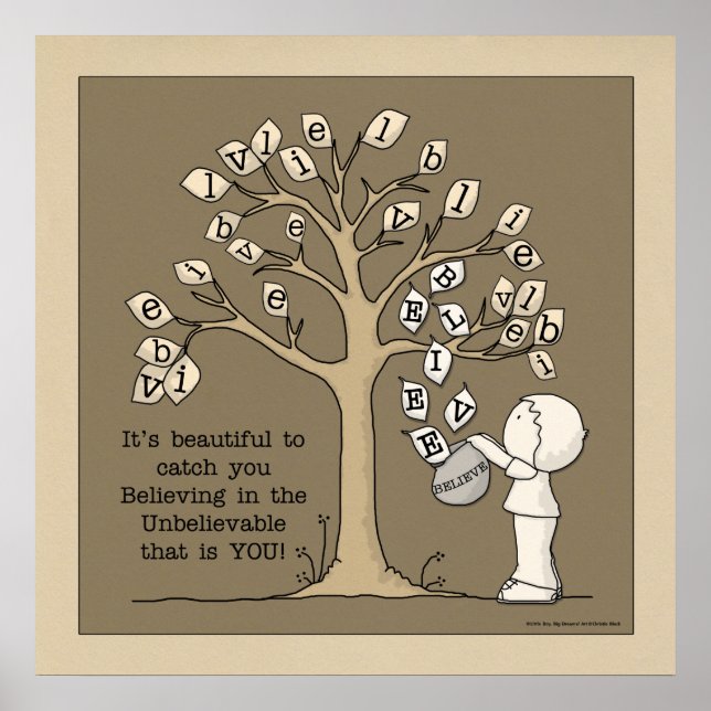 Póster Be'LEAVES'- Capturando hojas (Frente)