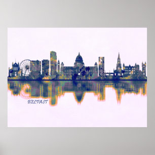 Póster Belfast Skyline