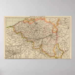 Póster Bélgica, Luxemburgo
