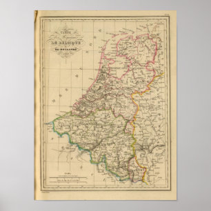 Póster Bélgica y Holanda, 1812