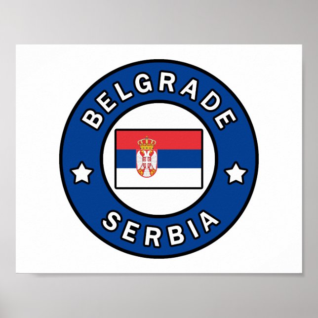 Póster Belgrado Serbia (Frente)
