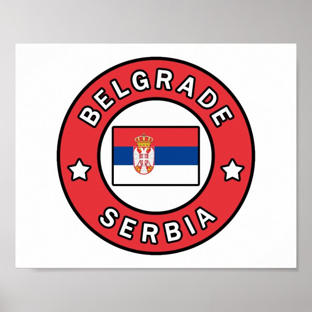 Póster Belgrado Serbia (Frente)