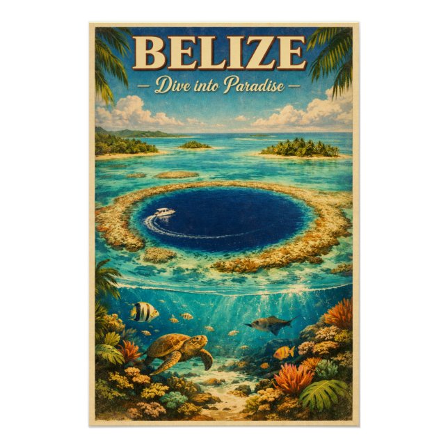 Póster BELICE – Sumérgete en el Paraíso (Anverso)