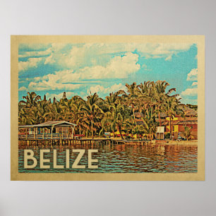 Póster Belice Vintage Travel