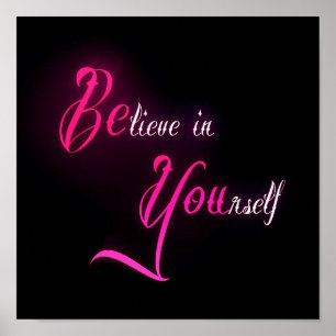 Póster Believe in Yourself - be You tattoo girly quote