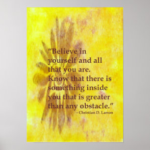 Póster Believe In Yourself Motivational Poster