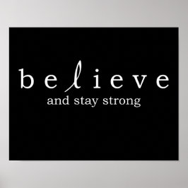 Póster Believe Lung Cancer Poster