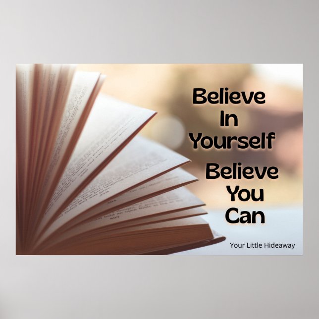 Póster "Believe" Positive Quotation "Wall art & Poster"  (Frente)