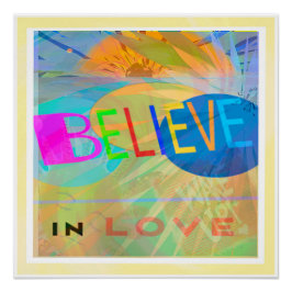 Póster Believe Typograghy