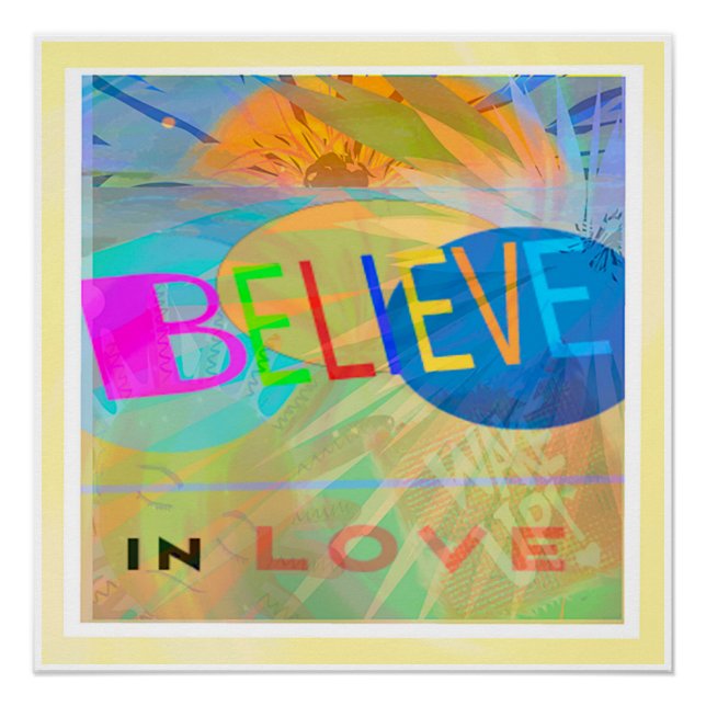 Póster Believe Typograghy (Anverso)
