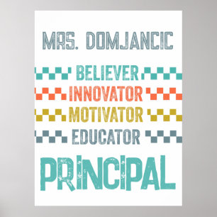 Póster Believer, Innovator, Motivator, Educator Principal