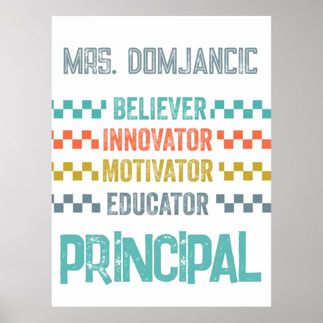 Póster Believer, Innovator, Motivator, Educator Principal (Frente)