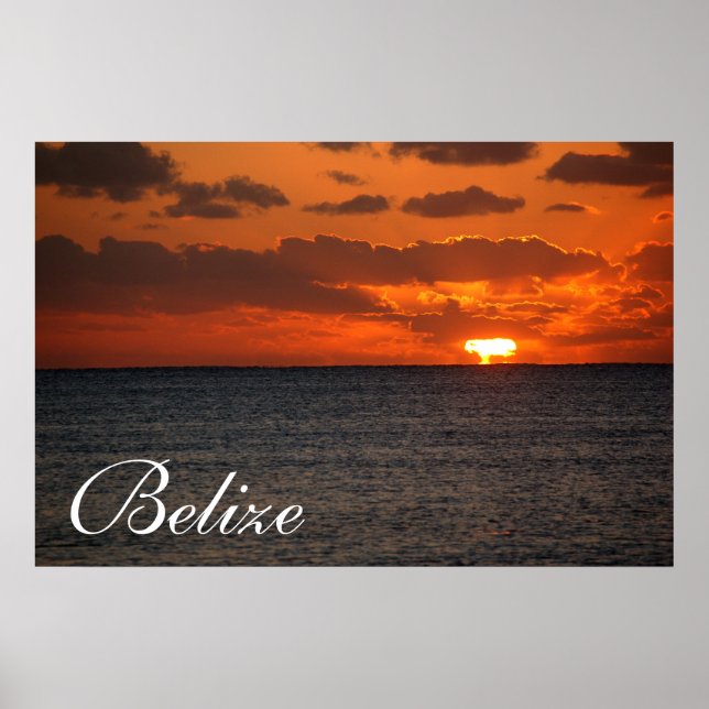 Póster Belize Sunrise Poster2 (Frente)