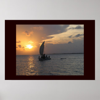 Póster Belizean Sunset