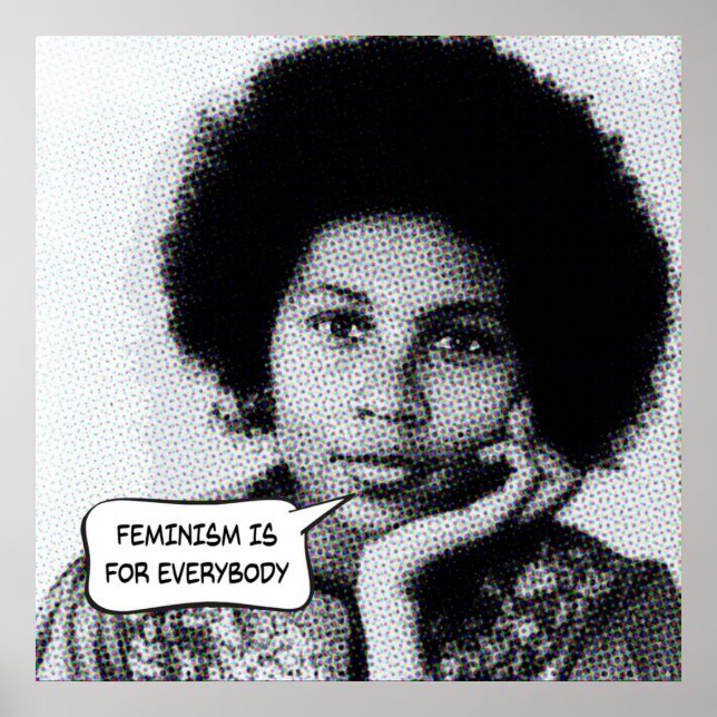 Póster bell hooks el feminismo es para todos (Frente)